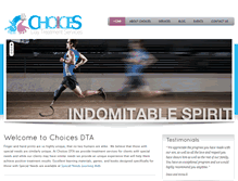 Tablet Screenshot of choicesdta.com